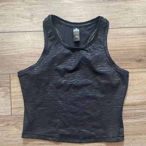 Cropped High Neck Racerback Tank